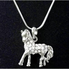 Unbranded Cute Little 3d Pony Horse  Pendant  Necklace  Rhodium Plated Gift Boxed
