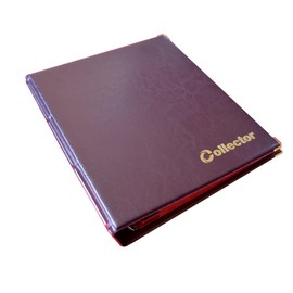 Collector Coin Album for Mix sizes coins from small till large coin - with pages and red dividers + index (Album for 300 coins, Brown)