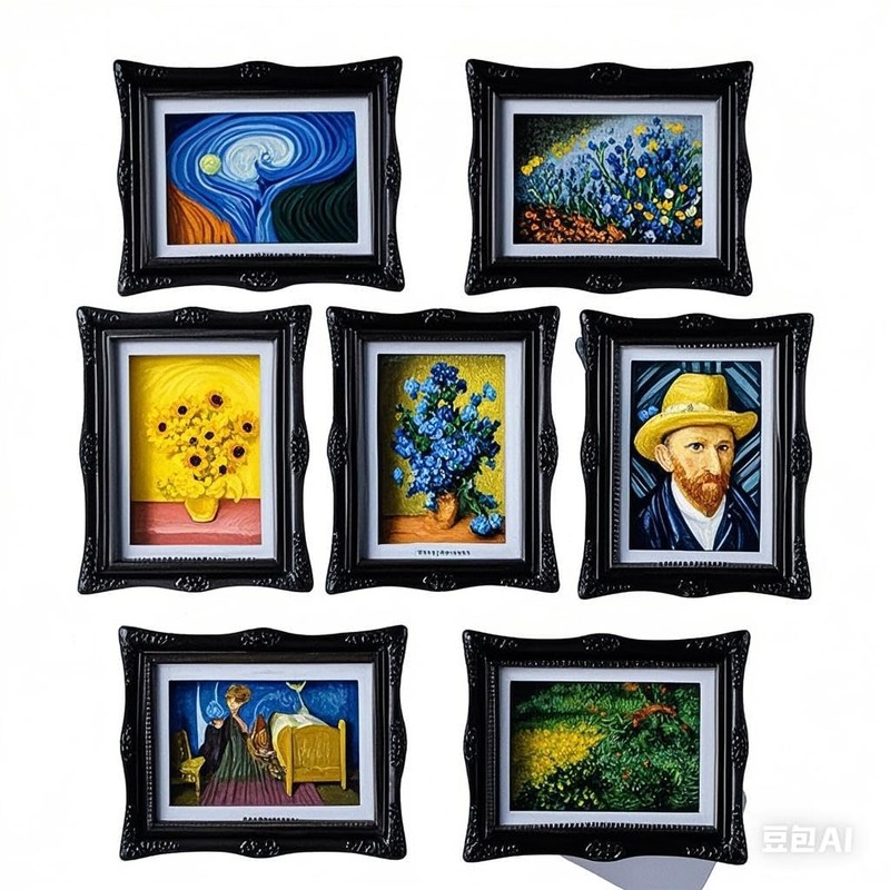 Fridge Refrigerator Magnets Picture Frames, Vintage Style Open the Back