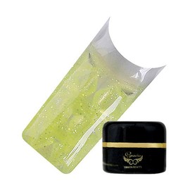 Glacier LED Gel sutendogurasujeru GSM – G01 3 Glitter UV/LED, 4-Colored Gels so-kuohujeru Glass Like Transparency green