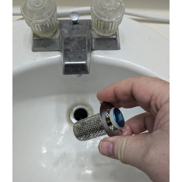 Universal Bathroom Sink Drain Stoppers with Hair Catcher for 1.1-1.5