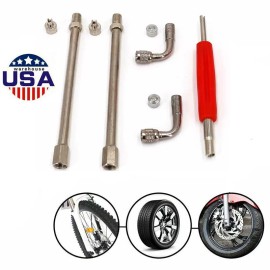 Unbranded Tyre Valve Stem Extender Kit For Car Motorcycle Bike Truck RV's Scooter Schrader
