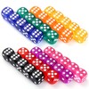 GWHOLE Set of 40 Colourful Dice 6-Sided, 14 mm, Dice
