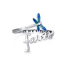 MOPOPOK Dragonfly Faith Ring for Women S925 Sterling Silver Dragonfly