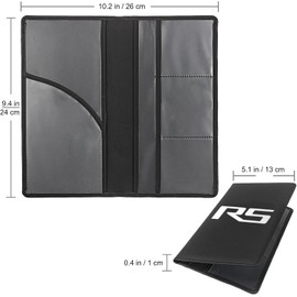 CHENXINGLIN Vehicle Card Organizer for Vehicle Registration Registration Trailer Truck Storage and Driver's License Durable Organizer for Vehicles and Trucks Compatible with Camaro (RS White)