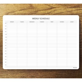 Schedule Pad, Tear Off Undated Weekly Planner Notepad, A4 Size (8,3" X 11,7"), Premium Thick Paper with Cardboard Back Support, Weekly Desk Planner by CLEVER SIGNS