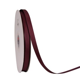 YAMA - Cinta de grogrén sólida, 3/8 pulgadas, 50 yardas por rollo para envolver paquetes de regalo, diseño floral, hacer lazos para el cabello, manualidades, costura, decoración de boda, color burdeos