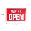 Open Closed Sign Reversible High Contrast Red Shop Double Sided