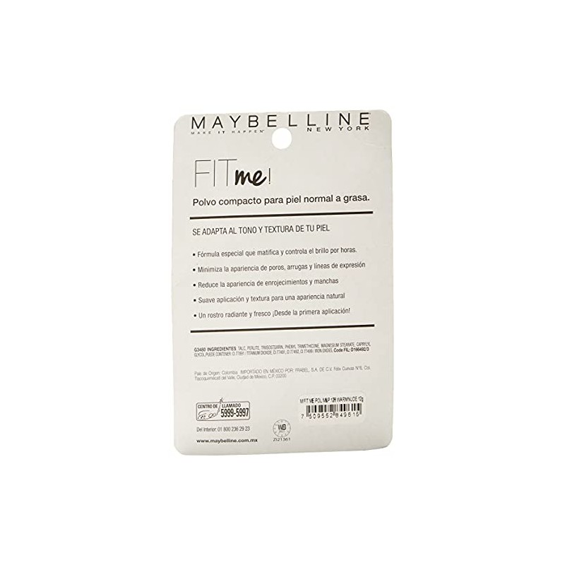Maybelline Base de Maquillaje en Polvo Fit Me Matte &