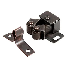 Merriway BH04475 (4 Pcs) Antique Bronzed Double RollerCupboard Cabinet Door Catch - Pack of 4 Pieces
