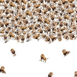 200Pcs Lion Confetti Realistic Lion Party Decorations Lifelike Lion Table Scatters Double Sided Printing Wild Animal Table Decorations for Boys Jungle Safari Theme Birthday Party Baby Shower Supplies