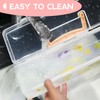 Vowcarol Paint Brush Case Portable, Long Paint Brush Storage Box,