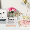 Gowelly Teacher Gifts - Acrylic Plaque with Wooden Base, Thank