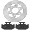 Caltric Rear Parking Brake Disc Rotor W/Pads for Yamaha Rhino