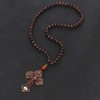 COTTVOTT Wood Rosary Beads Cross Necklace Men Prayer Orthodox Crucifix