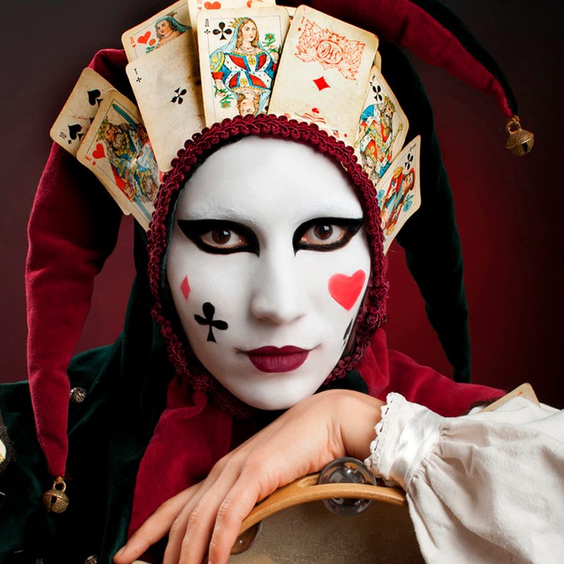 MEICOLY Clown Makeup Kit,White Black Red Face Body Paint for