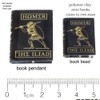 The Iliad Homer Clay Mini Book Bag Purse Backpack Clip