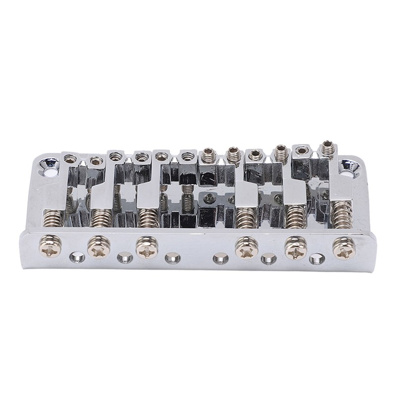 6 String Metal Bridge Replacement Adjustable Saddle Bridge Stringed Instrument