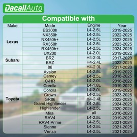 Dacall Engine Air Filter for Lexus ES300h/NX350h/NX450h/RX350h/RX450h/UX200; for Subaru BRZ; for Toyota Camry/Avalon Hybrid, for Corolla/Sienna/Venza/C-HR/Highlander, for RAV4 Hybrid/Prime