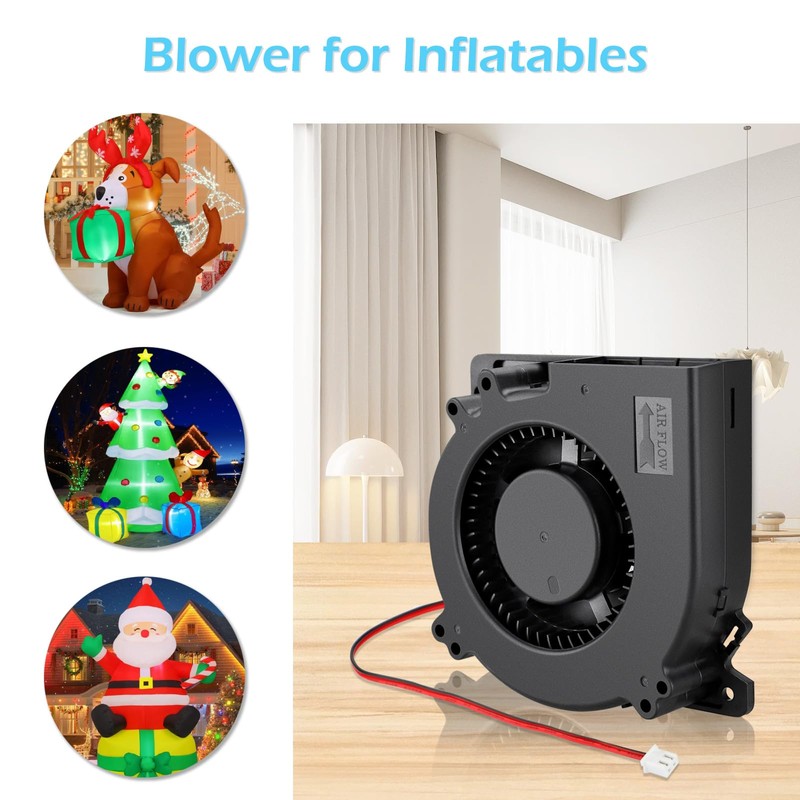 Wathai 12V DC 120mm x 32mm Blower Fan IP67 Waterproof