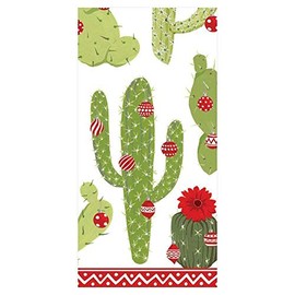 Caspari Merry Cactus Facial Tissue Hankies in Ivory - Pack of 10