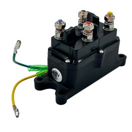 63070 ATV Winch Contactor Solenoid with 6 Protecting Caps Universal Winch Solenoid Relay Switch Fits UTV ATV