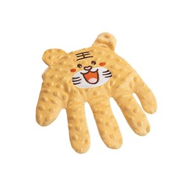 Baby Soothing Palm, Red Bean Stuffed Automatic Baby Patting Hand Soft Sleeping Pacify Toy:_Yellow Tiger_25cmx24cm