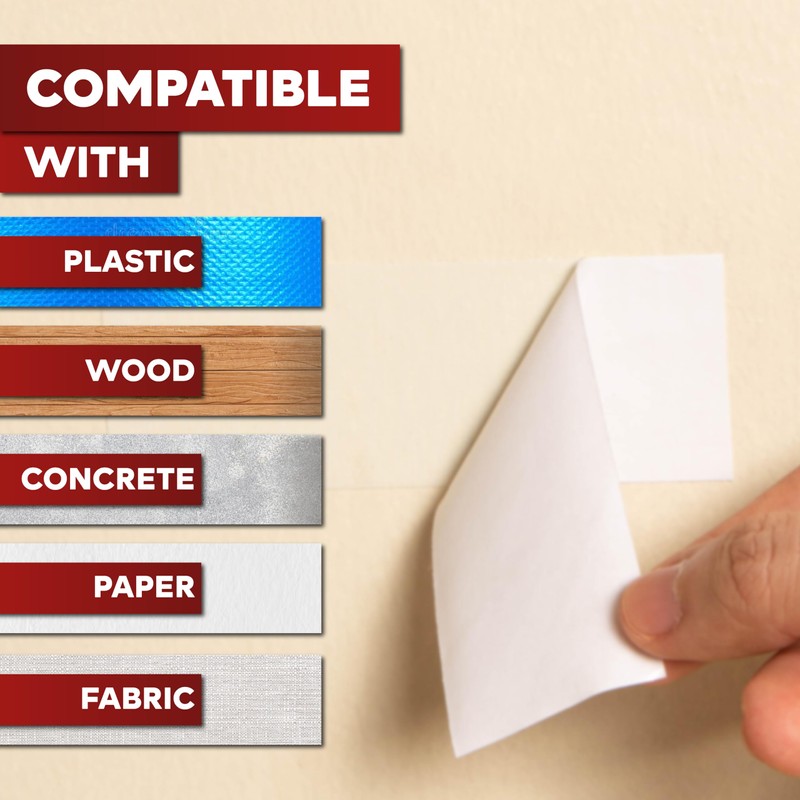 XFasten Double Sided Tape Removable, 1.5-Inch by 15-Yards (Pack of