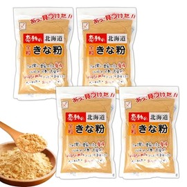 Nakamura Foods Impressive Hokkaido Whole Grain Soybean Flour x 4 Bags, Made with 100% Hokkaido Soybeans (Omochi/Milk/Yogurt/Ohagi/Kuzumochi/Dumpling), Fragrant Soybean Flour, Approximately 420 Tablets
