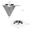 LHS Pour Over Coffee Dripper Reusable Coffee Filter Paperless Coffee