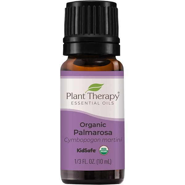 Plant Therapy Organic Palmarosa Essential Oil 10 mL (1/3 oz) 100% Pure, Undiluted, Therapeutic Grade