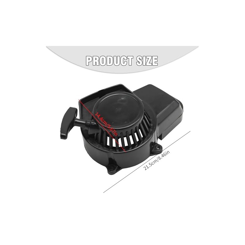 Black Recoil Pull Starter Motorcycle Engine Recoil Starter Replacement for