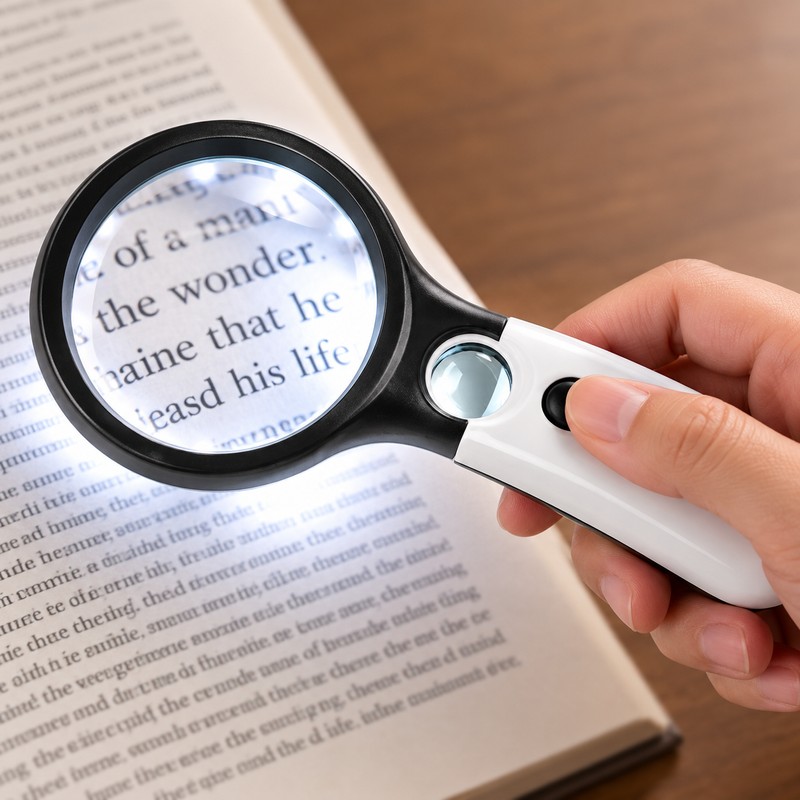 3X/45X Dual Lens Handheld Magnifying Glass with 3 LED Lights