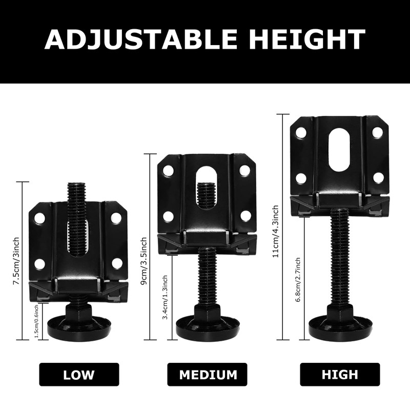 LOSCHEN 4 PCS Heavy Duty Adjustable Leveling Feet for Furniture,Hexagon