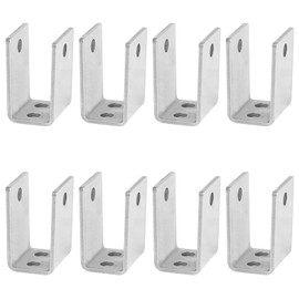Fanmao 8 Pcs 2-1/2" High U Bracket for 1-1/4" Panel, Stamped Stainless Steel, 1/8" Thick