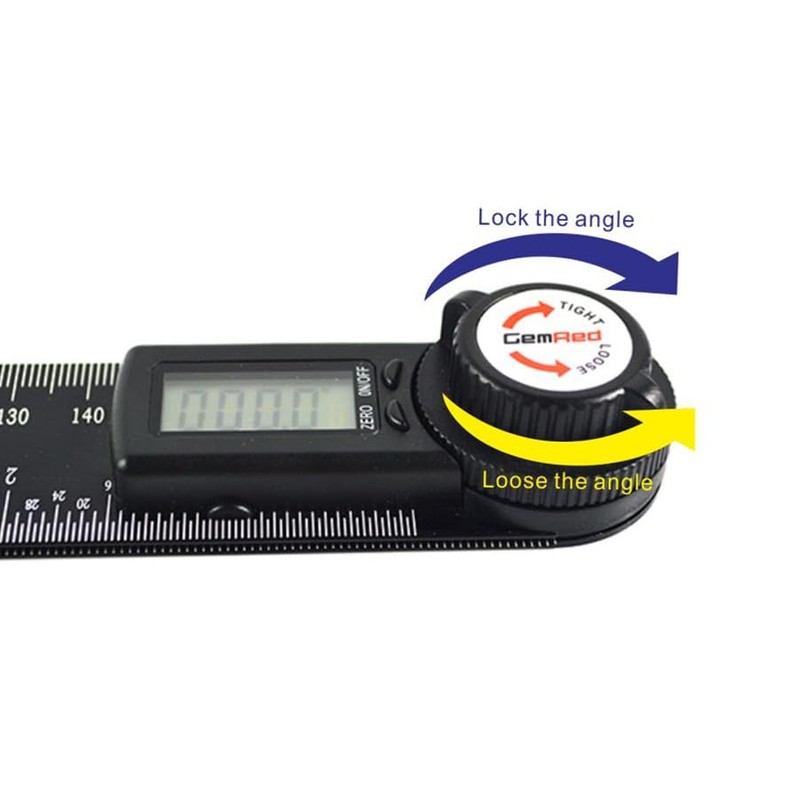 GemRed 82305 Digital Protractor (Aluminum)