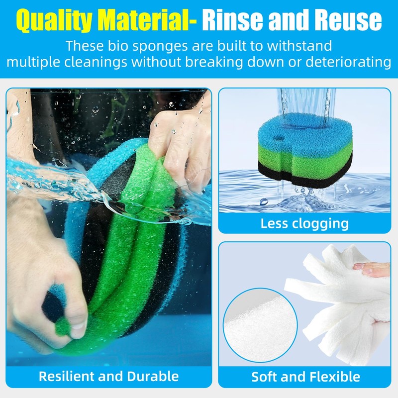 AQUANEAT Replacement Canister Filter Pads Compatible with SUNSUN HW-302 Aquarium
