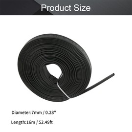 Othmro 52.49 ft, Length 0.7 cm Inner Diameter 2:1, Electric Heat Shrink Tubing, Cable Sleeves, PE Plastic, Industrial Heat Shrink Tubing, Insulation Protection, Heat Shrink Tubes for Cable Binding,