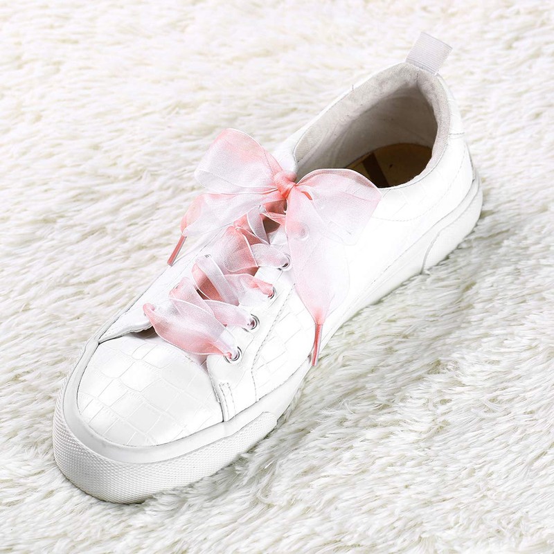 Allegra K Organza Shoelaces, Ribbon, Flat Laces, Flat Laces, Wide