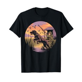 Local Boy Black Lab Marsh Scene Sunset Vintage Country T-Shirt