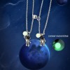 TECNOLOGÍA INFINITA Light Up Pareja Pulsera Collar Imán Astronauta Amistad