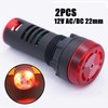 SPORTARC 2 Red Indicator Lights with Buzzer AC/DC 12V 22mm