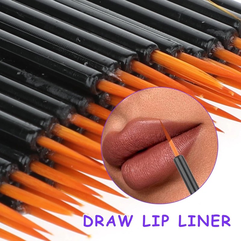 Aiyorse 100 Pack Disposable Eyeliner Brushs, Fine Point Applicator Makeup