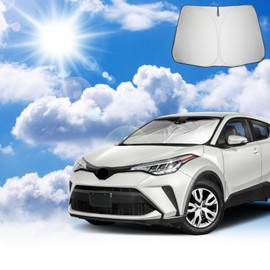 Coleya Coleya Windschutzscheibe Sonnenschutz Kompatibel mit Toyota C-HR 2016-2025, CHR Frontscheibe Sonnenschirm, Toyota C-HR Zubeh?r Sonnenblende, Faltbare, UV-Strahlen Schutz