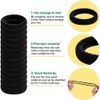 50PCS Thick Hair Elastics Black Hair Elastics Seamless Hair Ties