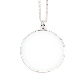 Magnifying Glass Necklace 5X Magnifier Pendant Pocket Magnifier Magnifying Monocle Hanging Reading Magnifier Loupe for Books Crafts Jewellery Hobbies for Women Men 42mm Diameter Lens