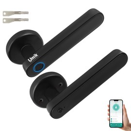 UMIK UMIKSMART Fingerprint Smart Door Lock, Biometric Door Lock with App for Bedroom, Home, Apartment, Hotel (Black)