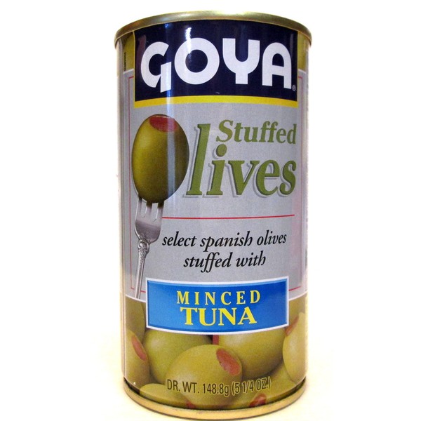 Goya Minced Tuna Stuffed Spanish Olives (Pack of 2) 5.25 oz Cans