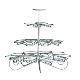 Premier Housewares 4-Tier Cupcake Stand - Chrome
