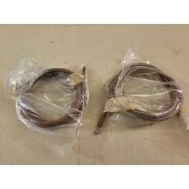 Unbranded Set of 2 NOS Vintage Brown Bicycle Derailleur Housing with Cable.